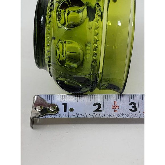 2 Vintage Indiana Glass Avocado Green Kings Crown Thumbprint Coffee/Tea Cups - Picture 11 of 11